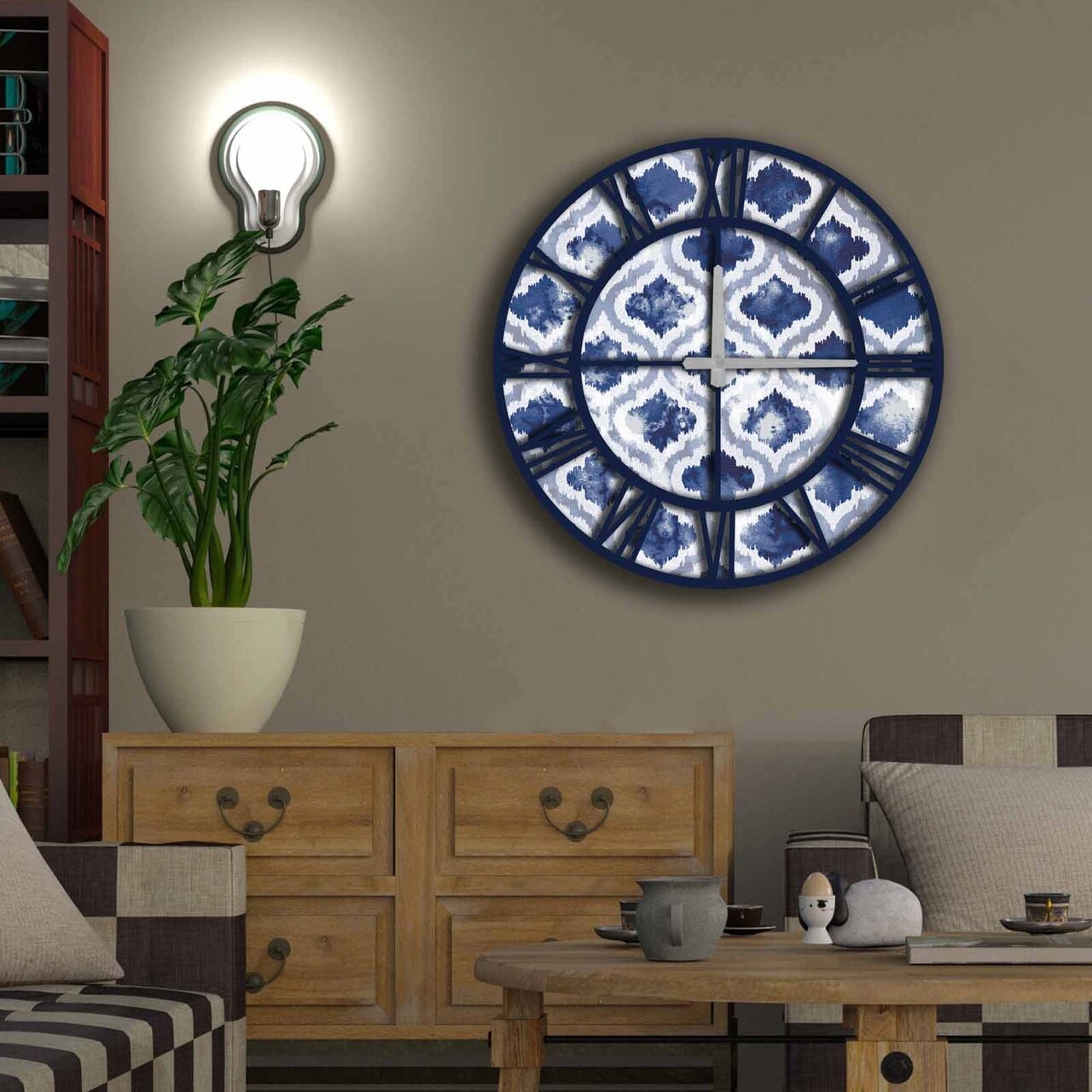 Ceas de perete, 5050MS-085, ø50 cm, Multicolor - imagine 3